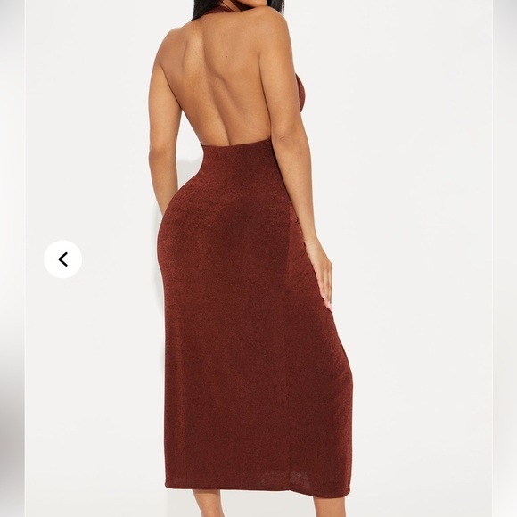 Fashion Nova Slinky Koda Double Lined Midi Dress - Picture 2 of 6